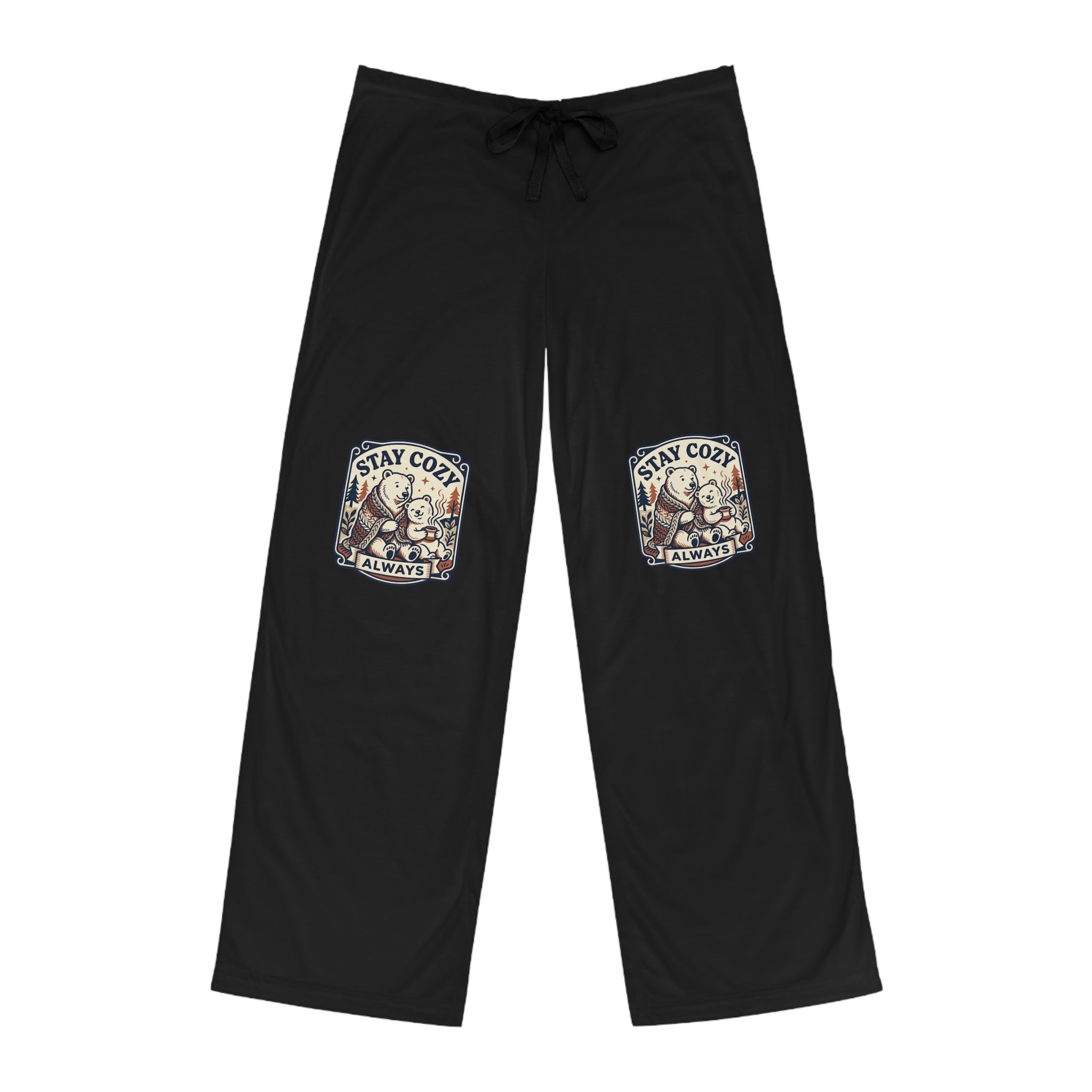 Stay Cozy Always Pajama Pants — Men’s Lounge Sleepwear with Bear Patch